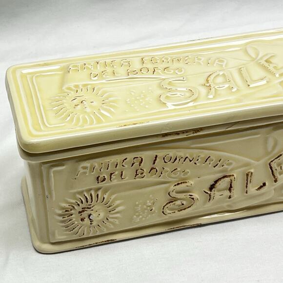 Sur La Table Ceramic Salt Box Spices Box Made in Italy The Art & Soul Of Cooking - Picture 2 of 11
